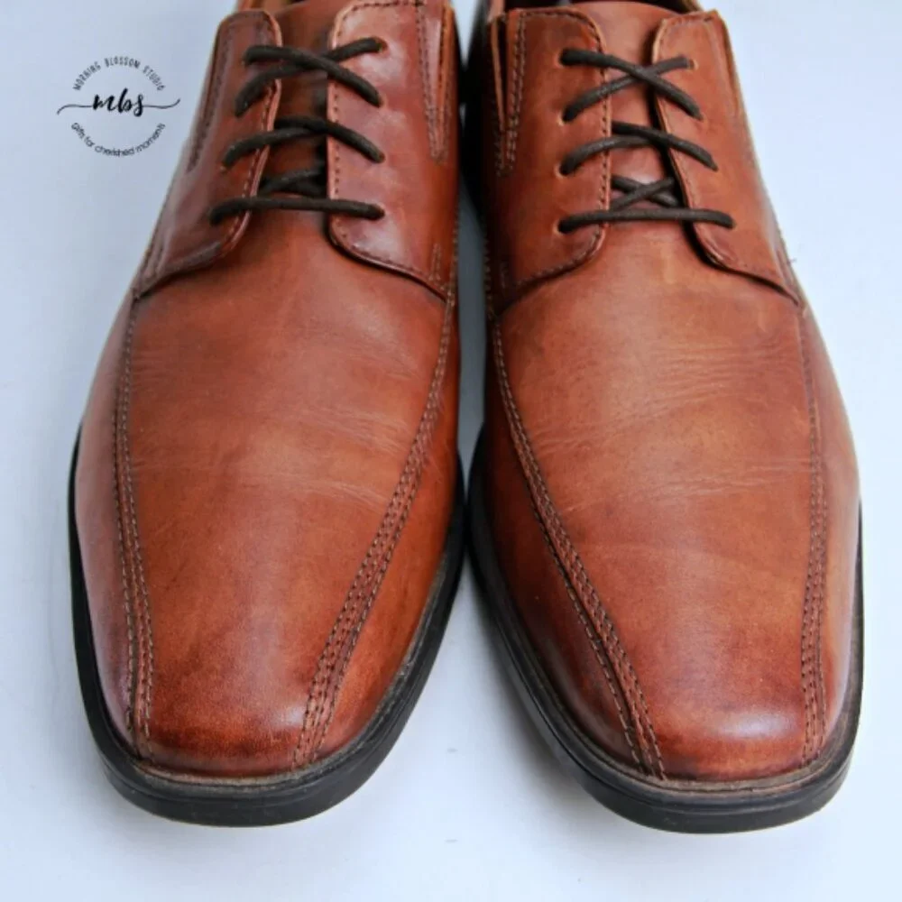 Clarks Tilden Walk Leather Oxford Brown Tan‎ Men 12